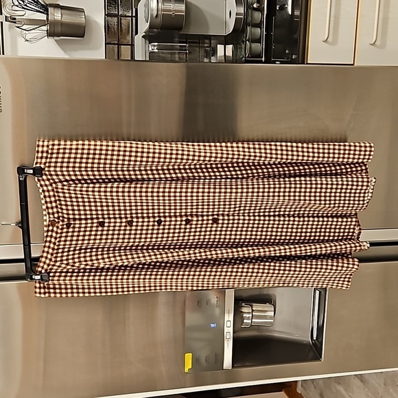 💕REFORMATION💕 Hermosa Skirt ~ Chestnut Check 12 NWOT - Picture 7 of 13